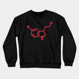 Molecule Red on Black Crewneck Sweatshirt